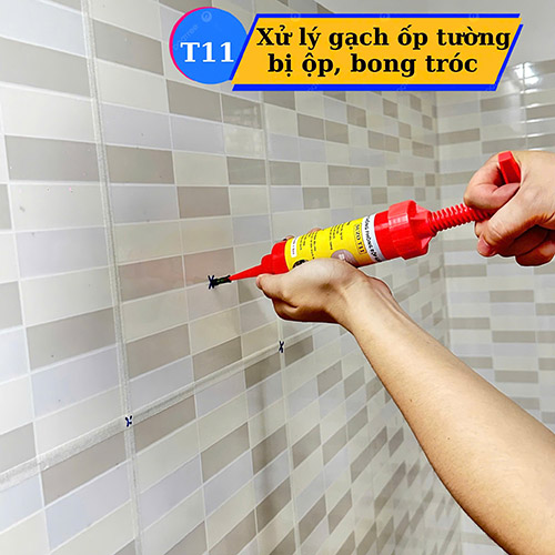 Xử lý gạch ốp tường bị phồng bộp